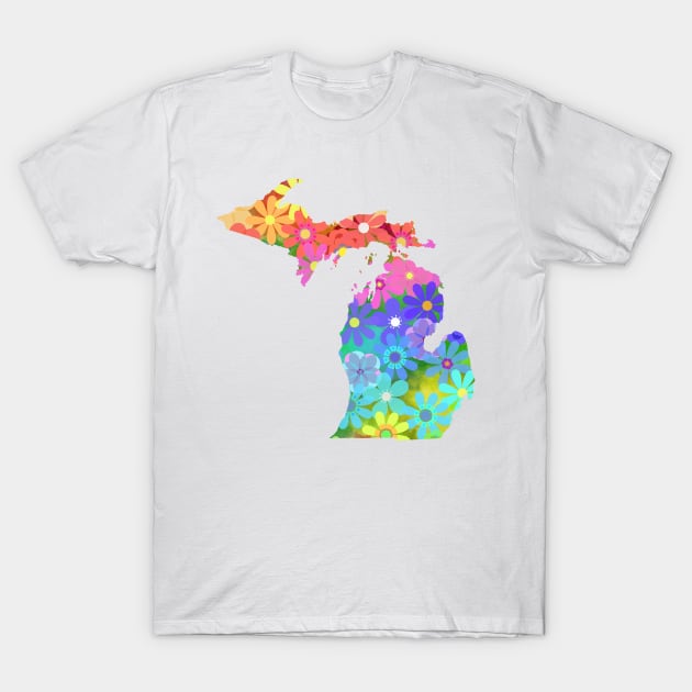 BIG Flowers Michigan | LGBTQ | Pride | Cherie's Art(c)2021 T-Shirt by CheriesArt